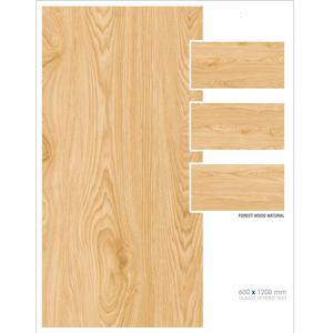 Carrelage moderne en céramique émaillée aspect bois 600x1200mm finition brillante style classique pour salle de bain utilisation extérieure 5mm d'épaisseur - Product Image 2