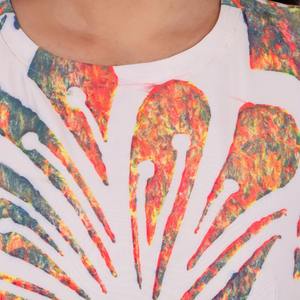 Vestido corto blanco ScubaFabric para niñas, vestido informal estampado y ropa de fiesta, hecho de poliéster - Product Image 5