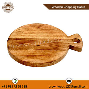 Durable Acacia Wood Chopping Board Cutting Board Wooden Round Serving Platter Supplier <b>for</b> Bulk Order at Factory Wholesale Price - Product Image 2