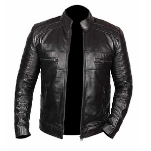 Chaqueta Bomber de Invierno para Caballero, Cálida, con Cierre, Bolsillos Decorativos, Cuero PU, Estilo Urbano - Product Image 4