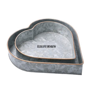 Plateau de service galvanisé pour Bar, plateau de service robuste, taille personnalisée, vente en gros, fait à la main, meilleur plat de service galvanisé - Product Image 6