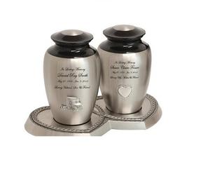 Urne de haute qualité avec compagnon de conception de sculpture à la main Urnes de crémation en aluminium modernes pour adultes Fournitures funéraires - Product Image 5