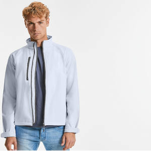 เสื้อแจ็กเก็ตผ้าใบเนื้อนิ่มกันลมสำหรับผู้ชายใช้กลางแจ้งเสื้อกันลมมีซิปมีฮู้ดกันน้ำสำหรับฤดูหนาว - Product Image 6