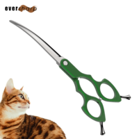 Ciseaux courbes premium pour animaux de compagnie, tondeuse en acier inoxydable avec poignée en alliage d'aluminium, pour droitiers, 6,25 pouces, outils de toilettage pratiques pour