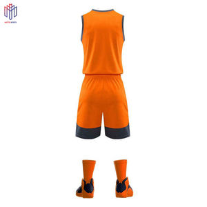 Maillot de basket-ball unisexe d'été respirant, broderie OEM, logo sublimé, maille personnalisée, ensembles grande taille - Product Image 3