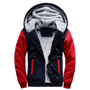Ensemble de survêtement d'hiver pour homme en molleton 100 % coton, écologique, respirant, avec sweat à capuche et veste demi-zip, personnalisable avec logo imprimé - Product Image 5