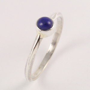 Handmade High Quality Real Blue <b>LAPIS</b> <b>LAZULI</b> Stone Cute <b>Ring</b> Choose All Size 4x4 mm Round Stone 925 Sterling Silver Jewelry - Product Image 1