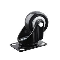 Roulettes pivotantes de 1,5'' avec double roulement, roue en polyuréthane, rotation à 360 degrés, silencieuses, capacité de charge de 50 kg pour meubles