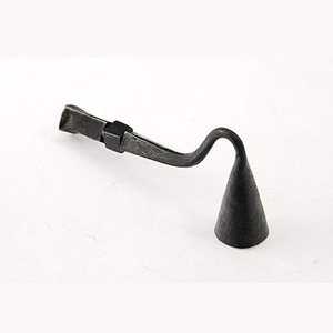 Bougeoirs avec manche en bois noir en métal, chandelier - Product Image 5