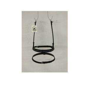 Brida de caballo de cuero de primera calidad, cristales reflectantes, banda para la nariz acolchada sin frotar, diseño anatómico transpirable suave, logotipo de tamaño personalizable - Product Image 1