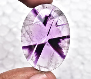 Cabochon en étoile d'améthyste pour bijoux, trapèze de haute qualité, de taille personnalisée - Product Image 6