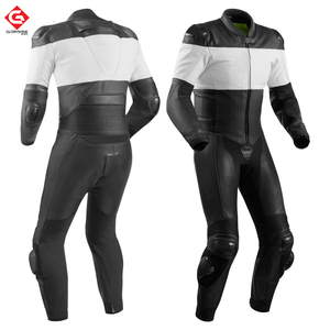 MOQ bajo 2024 hecho de cuero genuino Traje de moto Calidad Premium Grado A + Venta caliente Traje de cuero para carreras de motos - Product Image 2