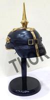 Casque allemand prussien Pickelhaube~Casque en cuir