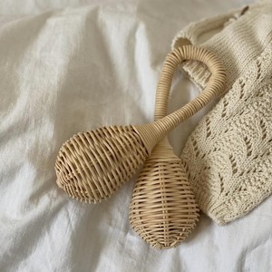 Sonajero de mimbre para bebé, juguete para recién nacido - Product Image 3