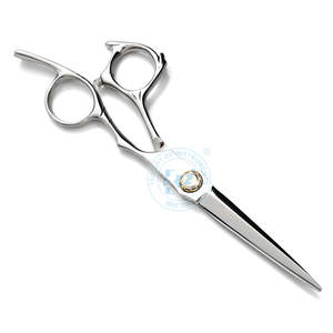 Tijeras de peluquero profesionales para zurdos, hoja de acero inoxidable con mango de cerámica para salones de peluquería - Product Image 2