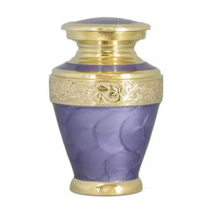 Urna de cremación para mascotas de latón/aluminio con grabado azul antiguo, hermoso recuerdo conmemorativo para cenizas funerarias, almacenamiento de estilo único - Product Image 5