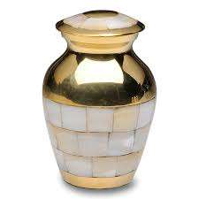 Butterfly Engraved Design Brass <b>Keepsakes</b> Cremation Urns Burial Funeral Urns with Base Funeral <b>Keepsake</b> Human <b>Ashes</b> Urns - Product Image 3