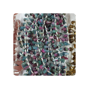 Cianita de rubí natural, piedras preciosas sueltas facetadas, cuentas en forma de dedo para mujer, hebra de 8 pulgadas, cuentas Aaa de cianita de rubí en línea en la India - Product Image 2