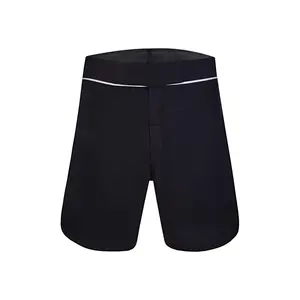 Pantalones cortos de boxeo de mma de lucha personalizada, alta calidad, bajo precio, al por mayor, logo personalizado, color negro - Product Image 1