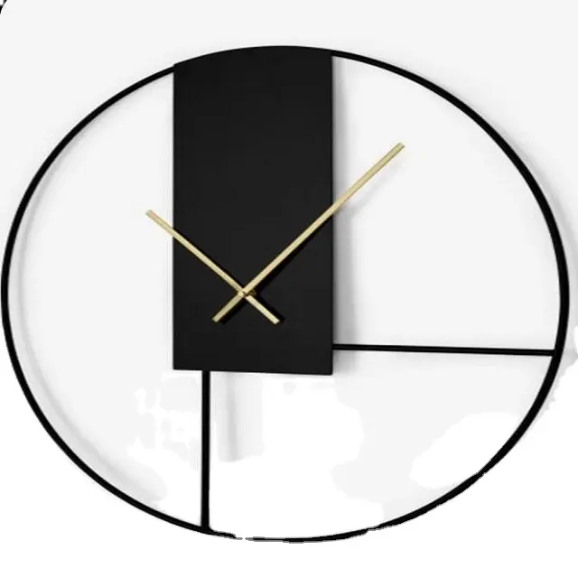 철 장식 우아한 벽 시계 고품질 가정용 간단한 거실 철 장식 벽 시계 벽 시계