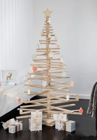 Durable Fabriqués À La Main Contemporain Minimaliste En Bois Arbre De Noël
