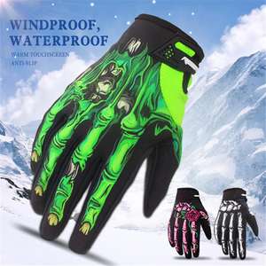 Guantes de mano con esqueleto para deportes de invierno, resistentes al agua, con pantalla táctil, para ciclismo - Product Image 3