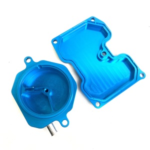 Accessoires de moto CSRK CYGNUS, couvre-culbuteurs et couvre-réservoir d'eau en acier inoxydable et aluminium résistant à la chaleur (BLEU) - Product Image 2