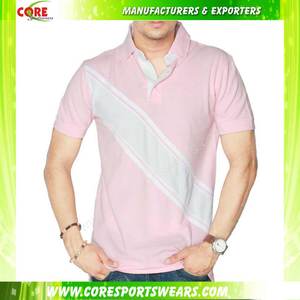 เสื้อโปโลผู้ชายผ้าฝ้าย100% ระบายอากาศได้ดีพิมพ์ลายถักสีบล็อกสีใส่สบายงานตามสั่ง - Product Image 4