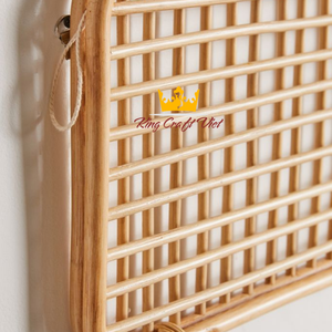 Soporte de revista de ratán natural ecológico, muebles de oficina, colgante de pared de salón, diseño ajustable, decoración del hogar - Product Image 4