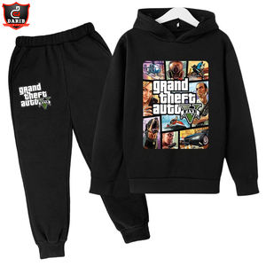 Chándal personalizado para niños, conjunto de ropa de algodón para trotar, nuevo diseño, venta al por mayor - Product Image 5