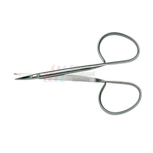 IRIS Ribbon Styel Mango Ojo Tijera Recto/Curvo 4 "(10 Cm) /Acero Inoxidable - Product Image 1