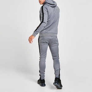 New Arrival Sportswear Stripped Tracksuits Zipper Hoodies With Matching Track Pants Custom Sweat Suits - Product Image 4