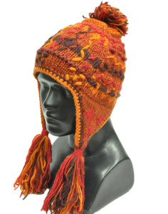 Gorro de punto trenzado Mohawk con borlas HHWTH 004 B - Product Image 1