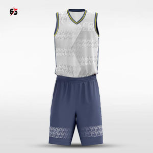 Uniformes de baloncesto sublimados Unisex, conjuntos de pantalones cortos de tela 100% poliéster personalizados, productos de servicio OEM de alta calidad - Product Image 6