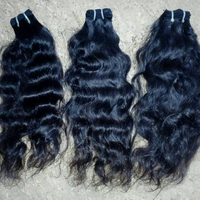 Harga Pabrik Ekstensi Rambut Virgin Indian Remy, Gaya Termasuk Gelombang Keriting, Panjang 8-30 Inci, Jahitan Mesin Double Weft, Semua Warna