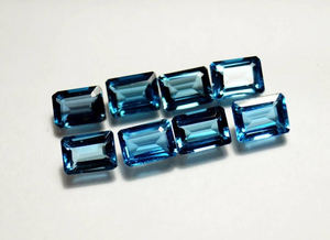 หิน7X9mm เหลี่ยมเพชรพลอยธรรมชาติโทแพซลอนดอนสีฟ้าทรงแปดเหลี่ยมหินหลวมเจียระไนแบบเหลี่ยมเพชรพลอยขายส่งราคาโรงงานต่อกะรัต - Product Image 2