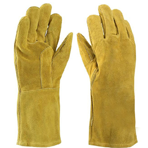 PK ถุงมือหนังวัวแยกเพื่อความปลอดภัยถุงมือทำงานเชื่อมป้องกันแบบทั่วไป - Product Image 4