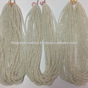 4mm 5mm Naturel Blanc Arc-En-Ciel Pierre De Lune Facettes Rondelle Perles De Pierres Précieuses Strand Strand Pierre Semi Précieuse Alibaba Regular Dealer - Product Image 1