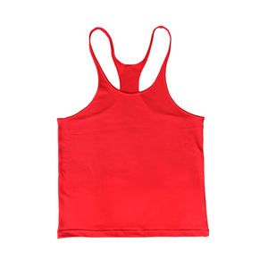 เสื้อกล้ามออกกำลังกายผู้ชายแบบสั่งทำ ผ้าฝ้าย 100% แห้งเร็ว ระบายอากาศดี คอกลม เป็นมิตรกับสิ่งแวดล้อม ไซส์ใหญ่ แต่งลายถัก - Product Image 2