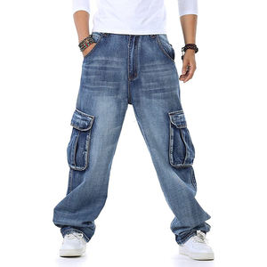 Pantalons cargo décontractés pour hommes grands, pantalons en denim amples et tendance, grande taille pour hommes par NEEDS OUTDOOR - Product Image 1