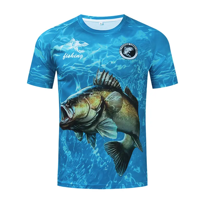 OEM servies 3d printing upf shirt protection shirts fishing custom mens dry-fit fishing shirts