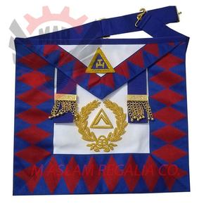 Grand Chapter Royal Arch Regalia Lambskin ผ้ากันเปื้อนทำมือพร้อมกระเป๋าด้านหลัง - Product Image 1