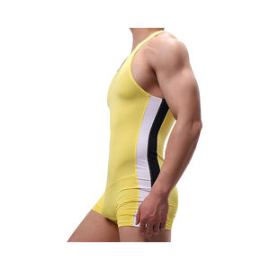 ชุดรัดรูปสำหรับนักมวยปล้ำแบบยูนิเซ็กซ์ พิมพ์ลายโลโก้ตามสั่ง ด้วยเทคนิคการพิมพ์แบบซับลิเมชั่นเต็มตัว  รุ่นเสื้อกล้ามสำหรับศิลปะการต่อสู้ - Product Image 6