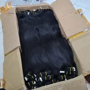 [Harga Grosir Rambut Mentah Vietnam 100% Super Ditarik Dobel Ujung Penuh Dapat Diputihkan untuk 613 dan Semua Warna