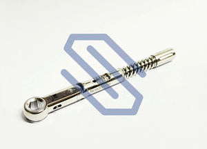 New Manual 6.35mm Hex 4.0mm Square CE Certified Universal <b>Torque</b> Wrench Ratchet Dental Implants Stainless Steel Silver - Product Image 3