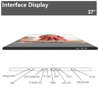 Écran publicitaire LCD extensible de haute qualité de 37 pouces, panneau d'affichage pour la publicité
