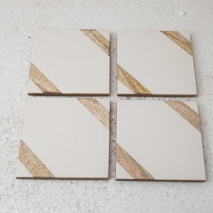 Béton sur peinture sous-verres de thé faits à la main sous-verres de service de thé tasse à thé tendance et de luxe sous-verre en pierre pierre de marbre - Product Image 6