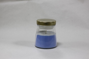 เทียนหอมกลิ่นถั่วเหลืองสีเทาอ่อนในขวดแก้วสำหรับตกแต่งบ้าน - Product Image 6