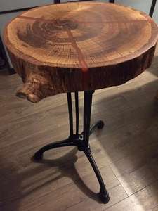 Muebles antiguos Última colección Bloque de borde vivo de madera maciza con mesa de centro de resina epoxi, mesa auxiliar, mesa auxiliar, mesa de té - Product Image 2