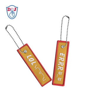 RPET 600D Oxford tela reciclada Eco bordado parches etiqueta llaveros - Product Image 3